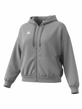 Adidas Grey Full-Zip Hooded Jacket Women’s M